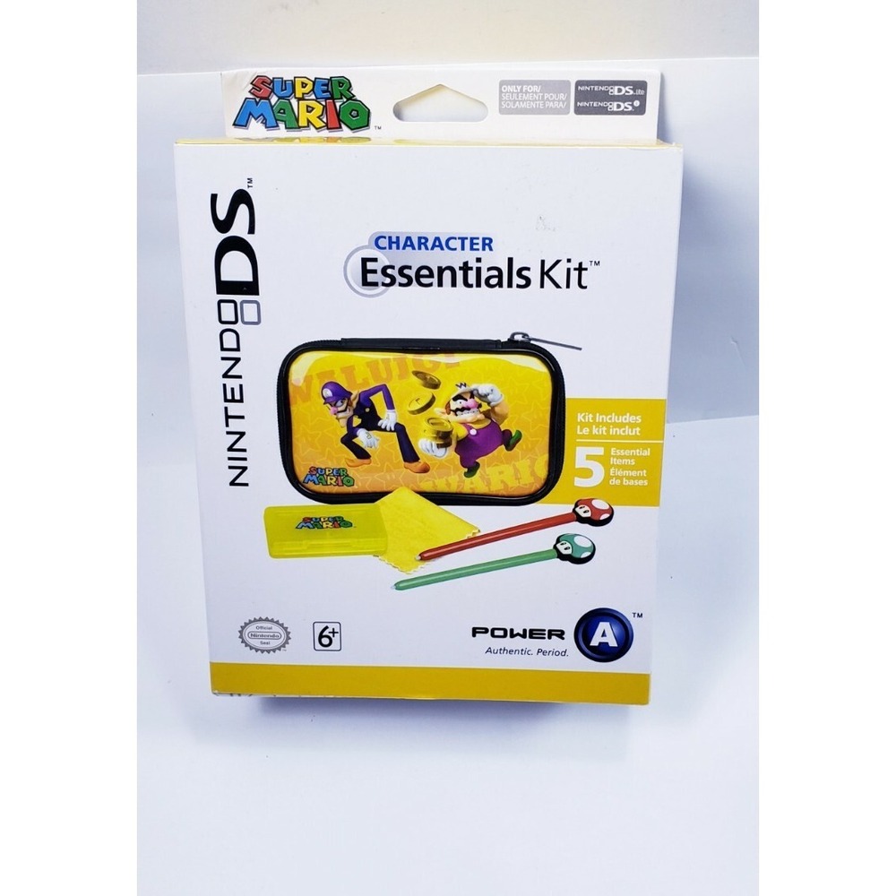 Nintendo DS Super Mario Character Essentials Kit Power A - Wario & Waluigi Theme